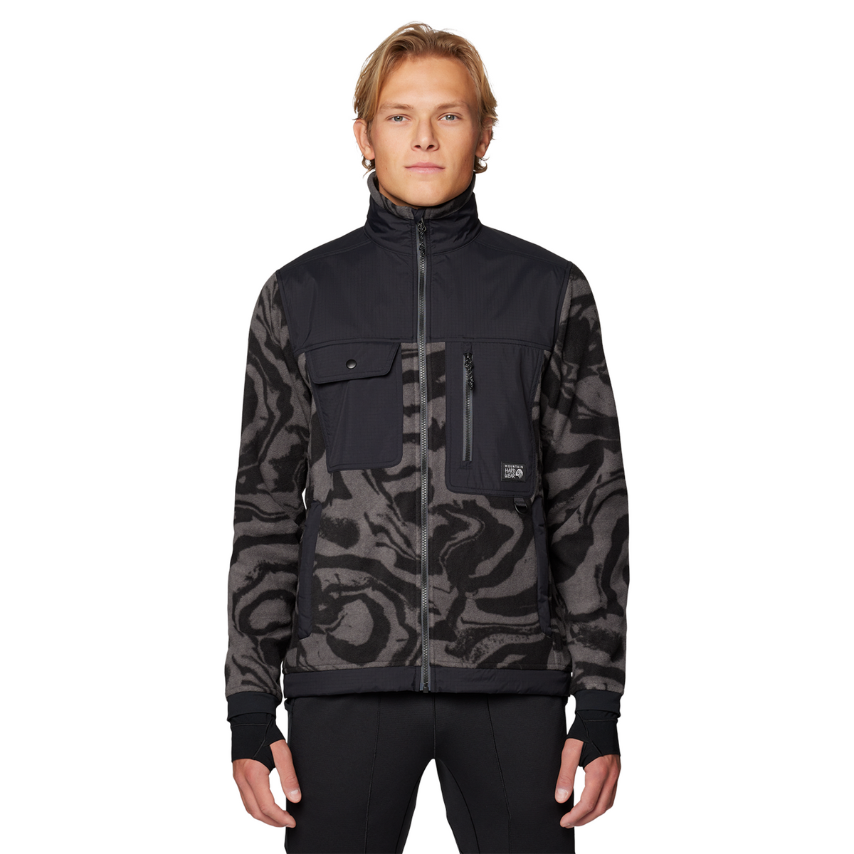 Mountain Hardwear M First Tracks™ Fleece Full Zip Jacket in SCHWARZ