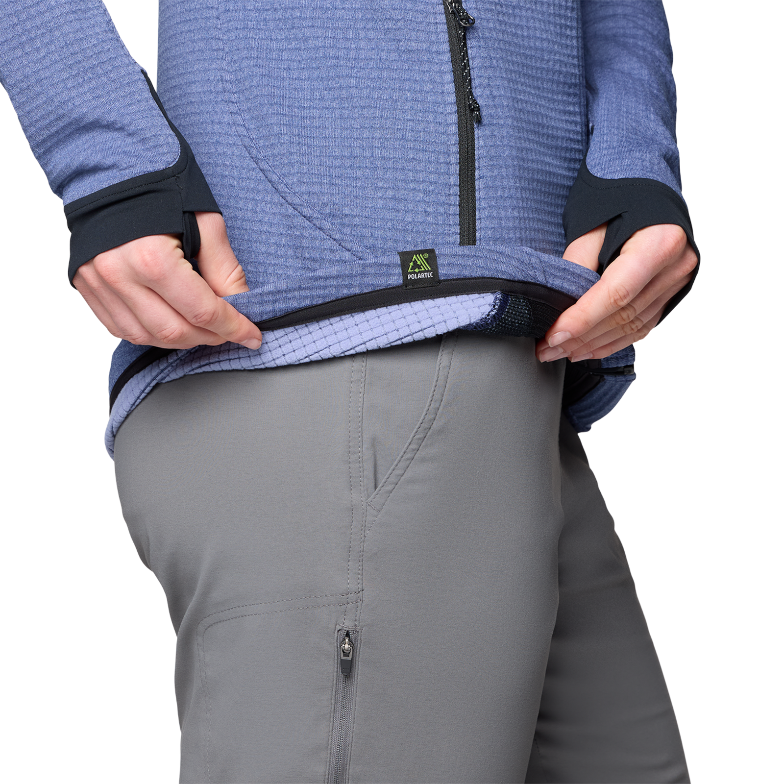 Mountain Hardwear W Polartec® Power Grid™ Full Zip Hoody in BLAU