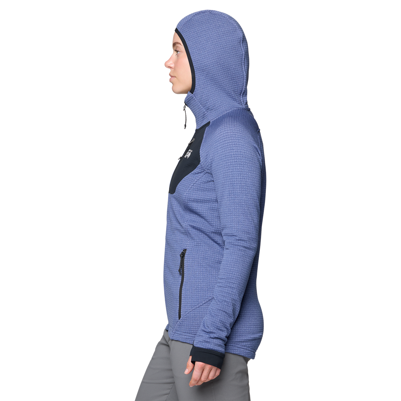 Mountain Hardwear W Polartec® Power Grid™ Full Zip Hoody in BLAU