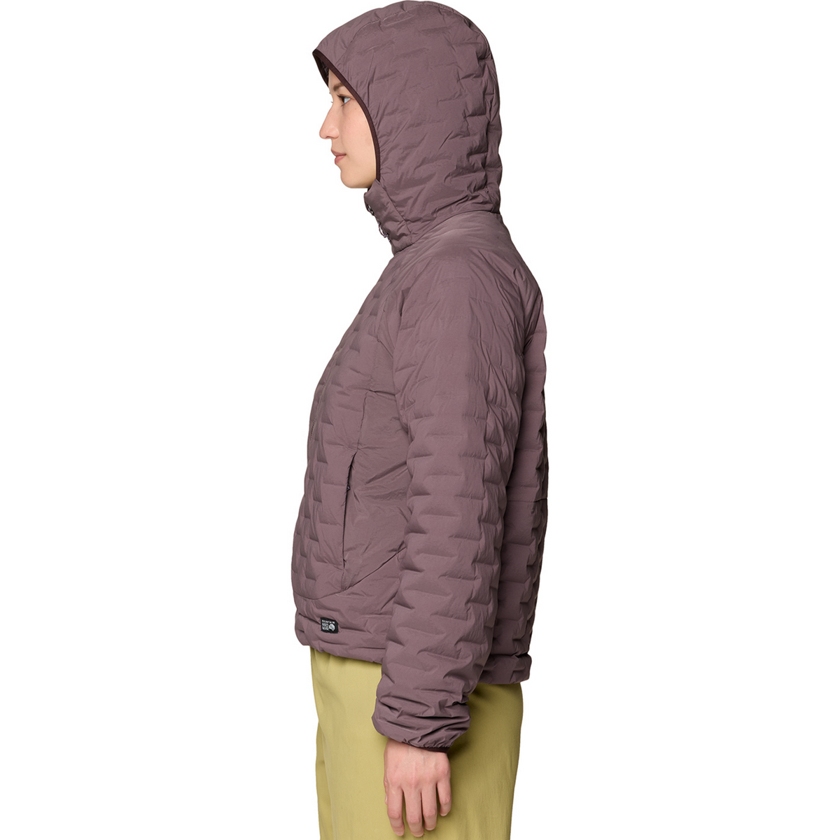 Mountain Hardwear W Stretchdown™ Light Hooded Jacket in BRAUN