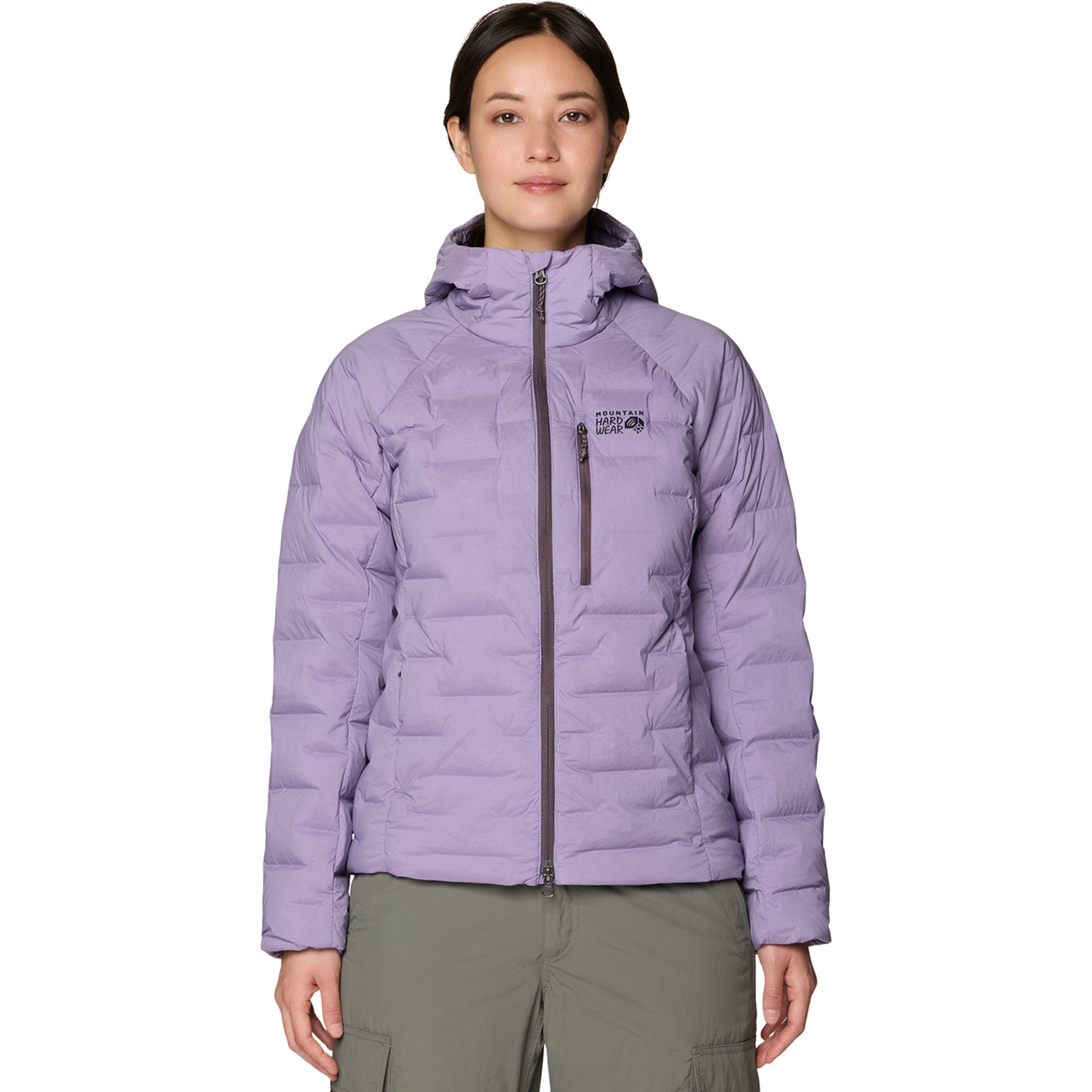 Mountain Hardwear W Stretchdown™ Hooded Jacket in VIOLETT